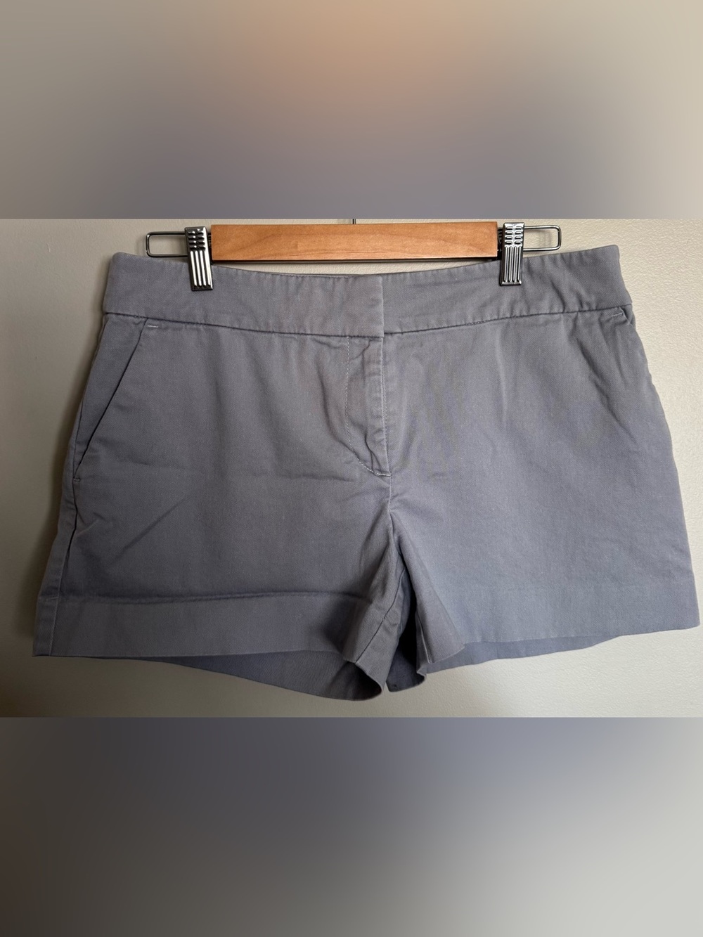 LOFT Gray Dress Shorts Cuffed Hem Career Office Shorts